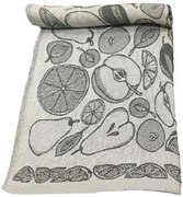 Utierka s motívom ovocia 50x60 cm čierna (200GSM)