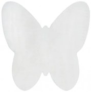 Koberec protišmykový SHAPE 3150 Motýľ Shaggy - slonia kosť plyš