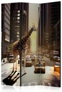 Artgeist Paraván - Giraffe in the Big City [Room Dividers]