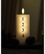 SIRIUS Voskové LED sviečky Sille 4 týždne, biela/čierna