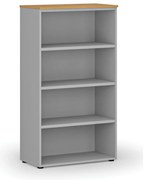Kancelársky regál PRIMO GRAY, 800 x 420 x 1434 mm, sivá/buk