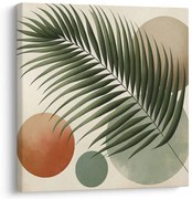 Obraz tropický list v kruhoch