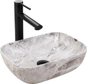 Rea Belinda, umývadlo na dosku 360x250x115 mm, imitácia kameňa matná, REA-U3321
