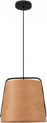Závesné svietidlo Faro Stood čierna a čerešňové drevo, kábel 2m, E27, 15W