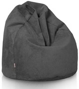 Sedací vak BAG Sako L Plyš Farba: 21. Tm. sivý s bodkami