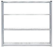 Policový kovový regál TRANSFORM, základná sekcia, 1972x1800x320 mm