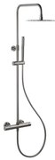 Sprchový systém SAT Aurum s termostatickou batériou brúsený gun metal SATSSTKAURBGM, 1 ks