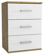 Nočný stolík Goda III 3S artisan/biely