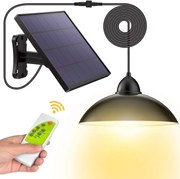 Bezdoteku LEDSolar 12 solárna závesná lampa na záhradu s diaľkovým ovládaním, iPRO, 8W, studená farba