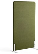 Paraván ZONE, 1700x1000x46 mm, látka Hush, biele nožičky, forest green
