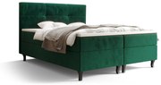 Manželská posteľ  Boxspring 140 cm Lumba (olivová) (s matracom a úložným priestorom). Akcia -20%. Vlastná spoľahlivá doprava až k Vám domov. 1046674