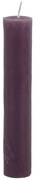 Fialová úzka krátka sviečka Short dinner plum - Ø 2*11cm / 4h
