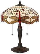 Endon 64085 - Stolná lampa Tiffany DRAGONFLY 2xE27/60W/230V pr. 41 cm