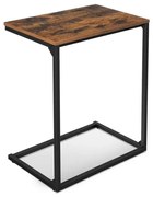 Odkladací stolík ELDUR hnedá/čierna