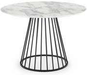 Stôl Brodway 110 Mdf/Oceľ – Biely/Čierna