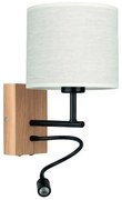Spot-Light 57291974 - Flexibilné svietidlo BOHO 1xE27/25W + LED/1W/230V dub