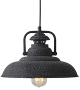 ACA DECOR Závesné retro svietidlo GAIA, čierna farba