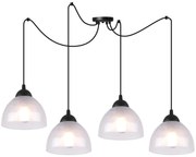 Závesné svietidlo Venice Spider, 4x mliečne sklenené tienidlo