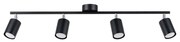 Bodové svietidlo Lemmi, 4x čierne kovové tienidlo, (možnosť polohovania)