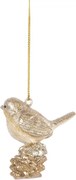 Christmas Ornament Bird 6 Cm Beige Plastic - 6.0 cm