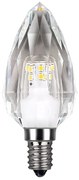 Dekoračná LED žiarovka E14 neutrálna 4000k 4w 500 lm crystal sviečka