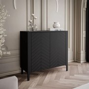 DVOJDVEROVÁ KOMODA SALOME ČIERNA 103 cm