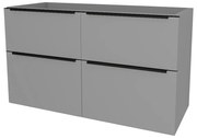 Mereo Mailo, kúpeľňová skrinka 121 cm, čierne madlo, Multidecor, Šedá supermat, MER-CN593SBSEDA