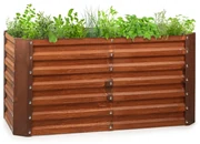 Rust Grow, vyvýšený záhon, záhradný záhon, pozinkovaný oceľový plech, hrdzavá úprava