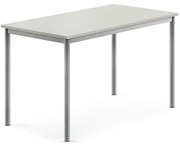 Stôl SONITUS, 1200x700x720 mm, HPL - šedá, strieborná
