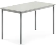 Stôl SONITUS, 1200x700x720 mm, HPL - šedá, strieborná