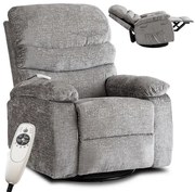 Masážne kreslo ROMEO rozkladacie, sivé