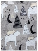 Detský koberec JUNIOR 51974.802 medvedíky, sivý