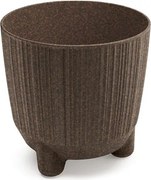 Kvetináč RYFOS N EKOLOGICKÉ DREVO kávový odtieň matný