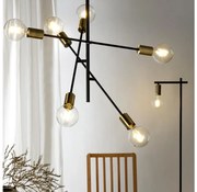 ONLI - Luster na lanku CROSS 6xE27/22W/230V čierna/mosadz