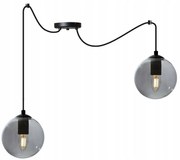 Závesné svietidlo Paris Spider, 2x sklenené tienidlo (mix 3 farieb)