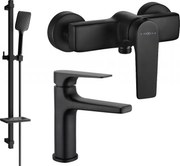 Mexen Lynx DQ62 sprchová súprava, čierna - 745904DQ62-70