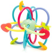 Silikónovo-plastové hryzadlo s hrkálkou Baby Mix