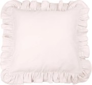 Vankúš s volánom púdrovo ružová 40x40cm