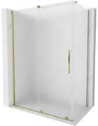 Mexen Velar, sprchový kút s posuvnými dverami 150 x 70 cm, 8mm sklo námraza, zlatá lesklá, 871-150-070-31-50