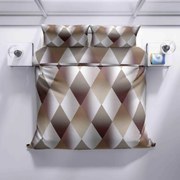 ECOMATRACE Bavlnené obliečky Hnedá mozaika