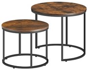 Dvojdielny kávový stolík Bugi rustikálny