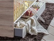 Úložná zásuvka pod posteľ Cariba, dub san remo/biela, na kolečkách%