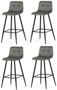 Sada barových stoličiek B-X7015 GRN2, 4 ks