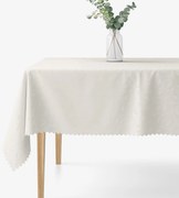 Goldea sviatočný hranatý teflónový obrus - smotanový s veľkými ornamentmi 80 x 80 cm