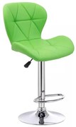 LuxuryForm DESIGN Barová stolička LIVIO na striebornom tanieri - zelená