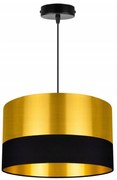 Závesné svietidlo Golden, 1x zlaté textilné tienidlo (výber z 2 farieb), (výber z 2 farieb konštrukcie), (fi 35cm)