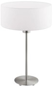 Eglo - LED Stolná lampa TUNJA 1xE27/60W/230V 38,5 cm matný chróm/biela