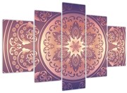 Obraz - Mandala na fialovom gradiente (150x105 cm)