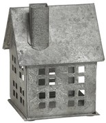 Zinkový antik kovový domček na sviečku Canie - 11*13*17 cm