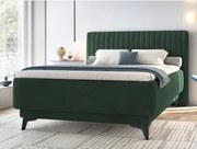 Posteľ Kalla 140x200 cm, fľaškovo zelená látka%